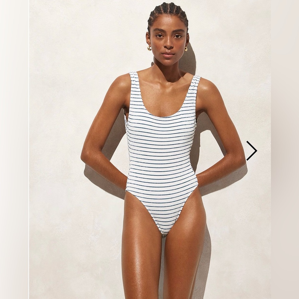 J.Crew One-Piece Swimsuit - White/Blue